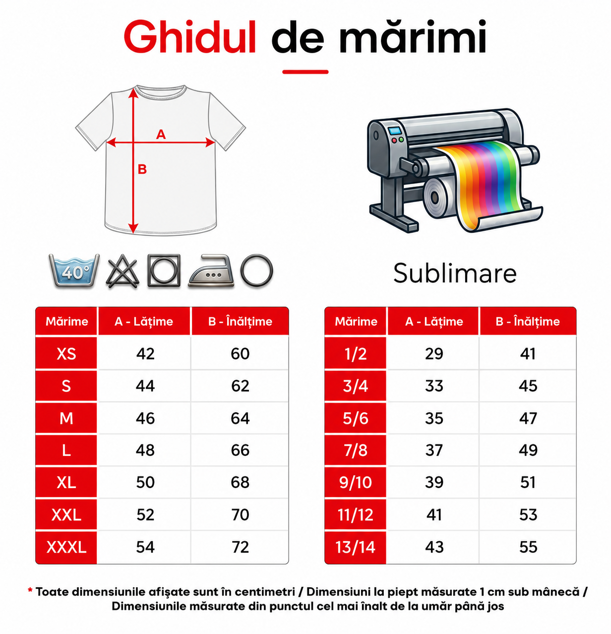 GHID MĂRIMI TRICOURI KROW GHID MĂRIMI TRICOURI KROW