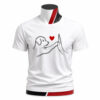 Tricou personalizat High Five cu cățelul imprimat prin sublimare premium pe material confortabil cu imprimeu rezistent ideal pentru iubitorii de câini și animale