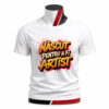 Tricou personalizat Născut pentru a fi artist imprimat prin sublimare premium pe material confortabil cu imprimeu rezistent ideal pentru artiști și iubitorii de creativitate