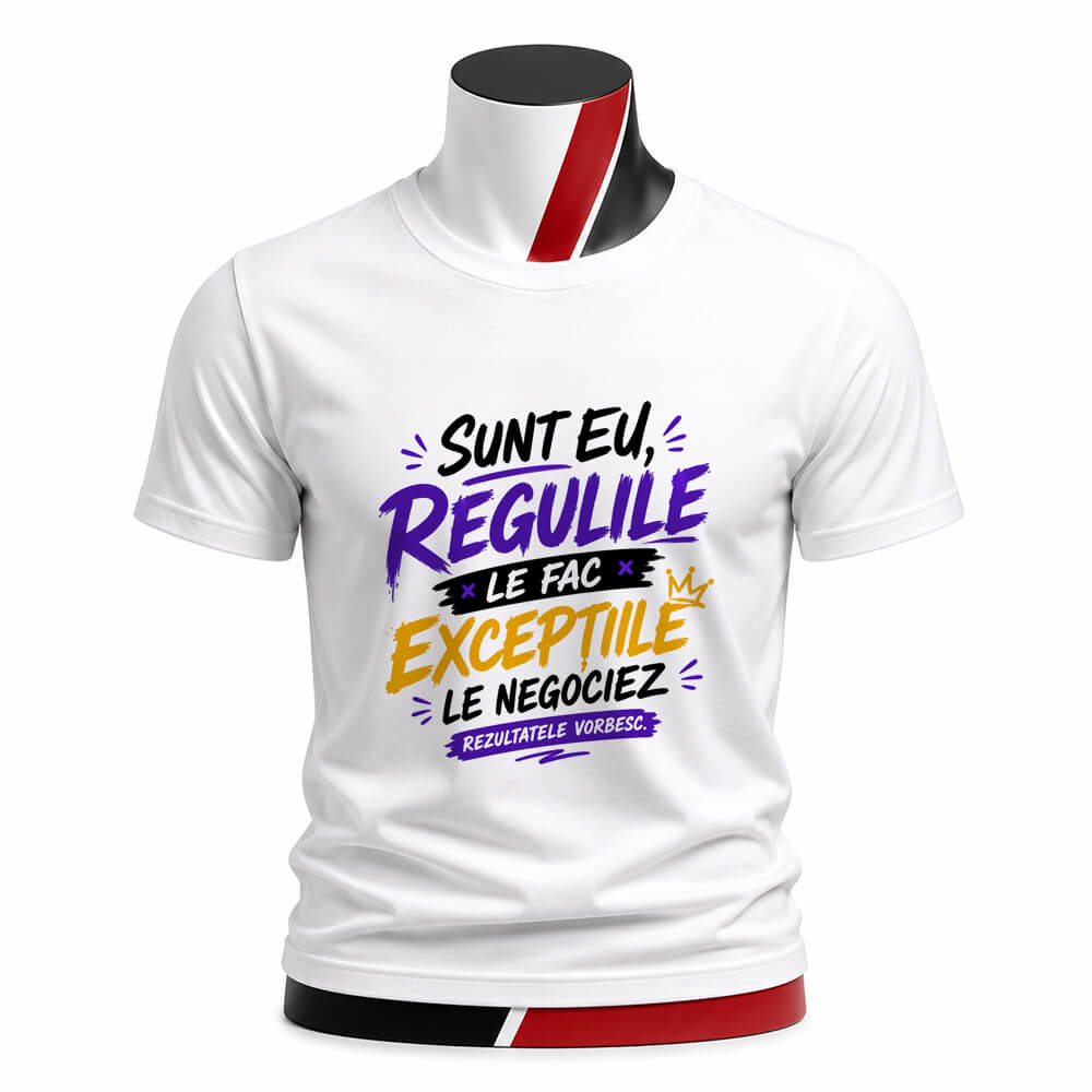 Tricou personalizat unisex - Regulile le fac excepțiile le negociez