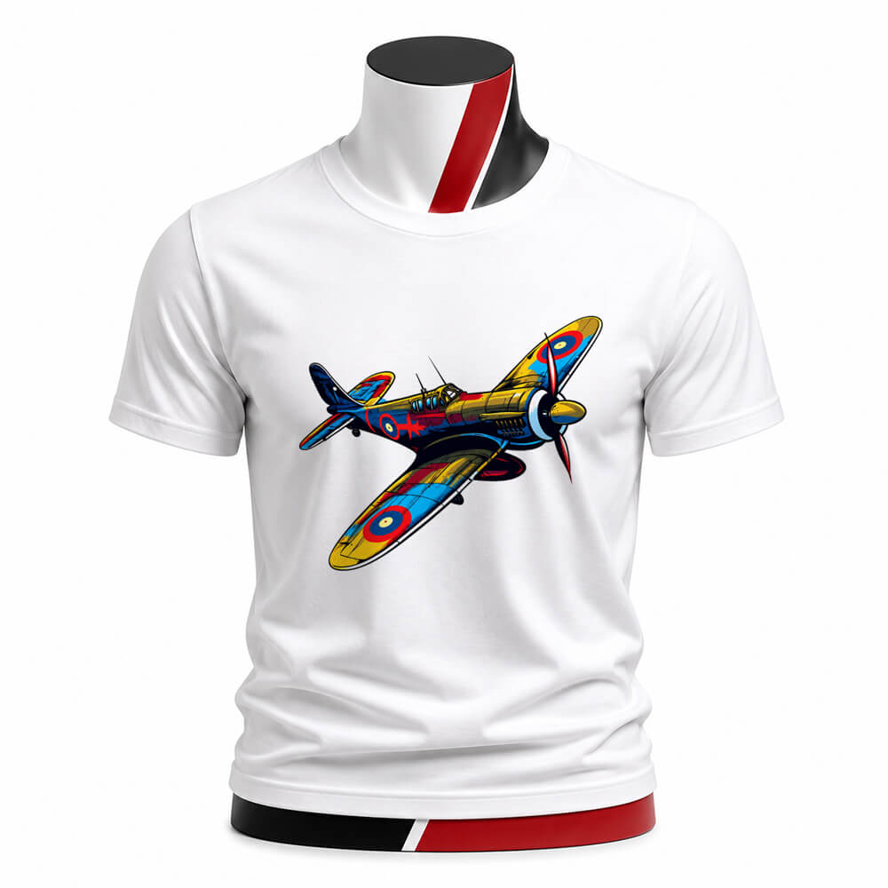 Tricou personalizat unisex - Avion de vânătoare retro