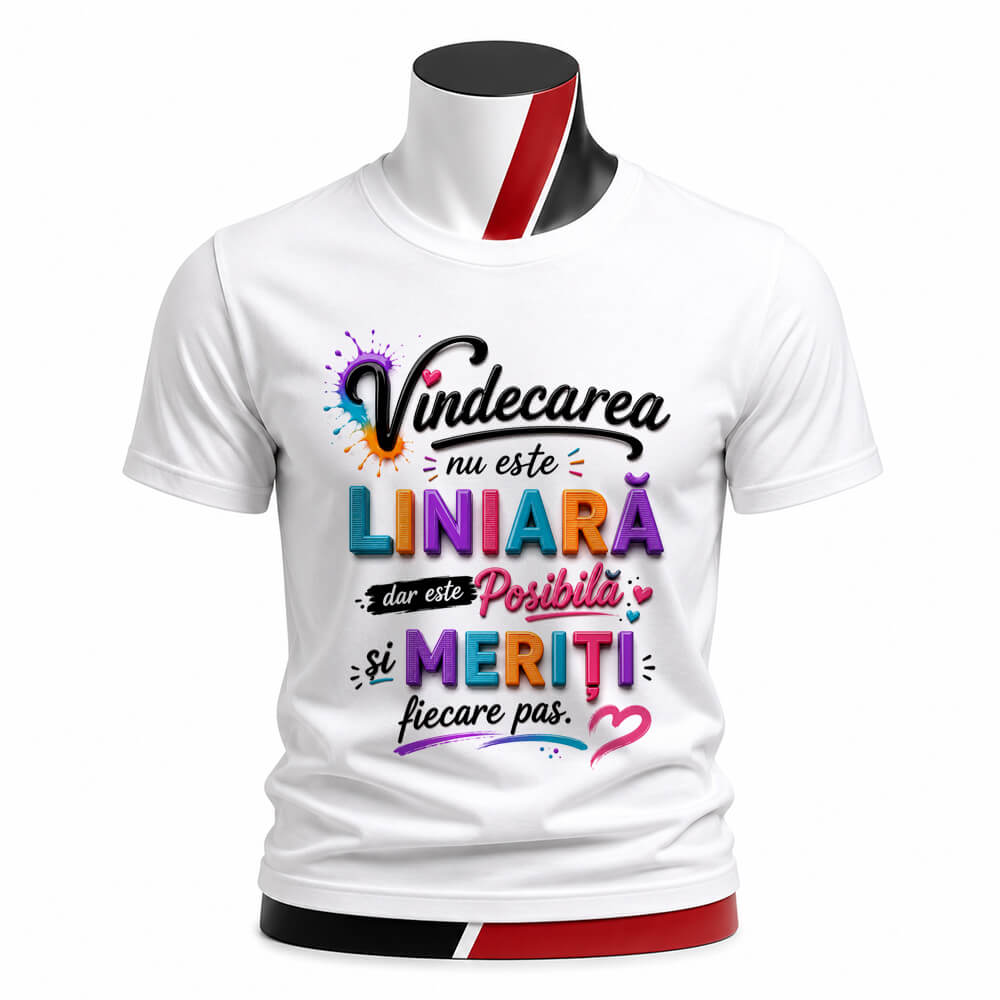 Tricou personalizat unisex - Vindecarea nu este liniară