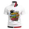 Tricou personalizat cu pisică amuzantă și mesajul Nu sunt perfect dar sunt Limited Edition Atât s a putut. Imprimare premium prin sublimare și material confortabil.