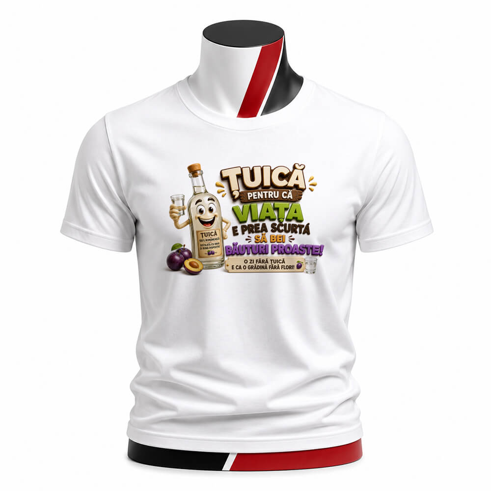 Tricou personalizat unisex - Viața e prea scurtă pentru băuturi