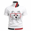 Tricou personalizat unisex Cățeluș cu ochelari roșii