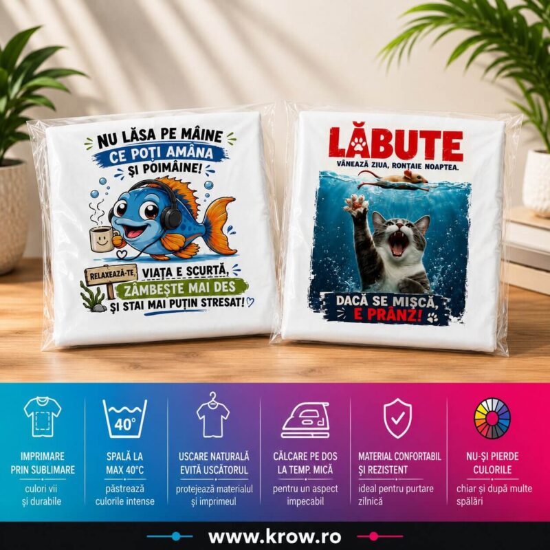 Idei de tricouri pentru toate vârstele alege creații personalizate cu design modern imprimeuri rezistente confort excelent și sublimare de calitate pentru orice stil