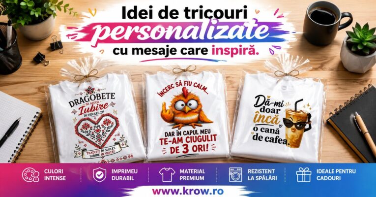 Idei de tricouri personalizate cu mesaje care inspiră pentru orice stil și orice ocazie descoperă modele originale create prin sublimare cu imprimeuri rezistente și culori intense