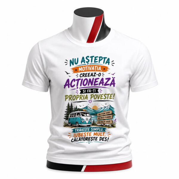 Tricou personalizat unisex - Acționează și Călătorește
