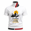 Tricou personalizat unisex Drumul spre succes cu design montan și mesaj inspirațional despre disciplină, muncă și perseverență. Ideal pentru persoane motivate