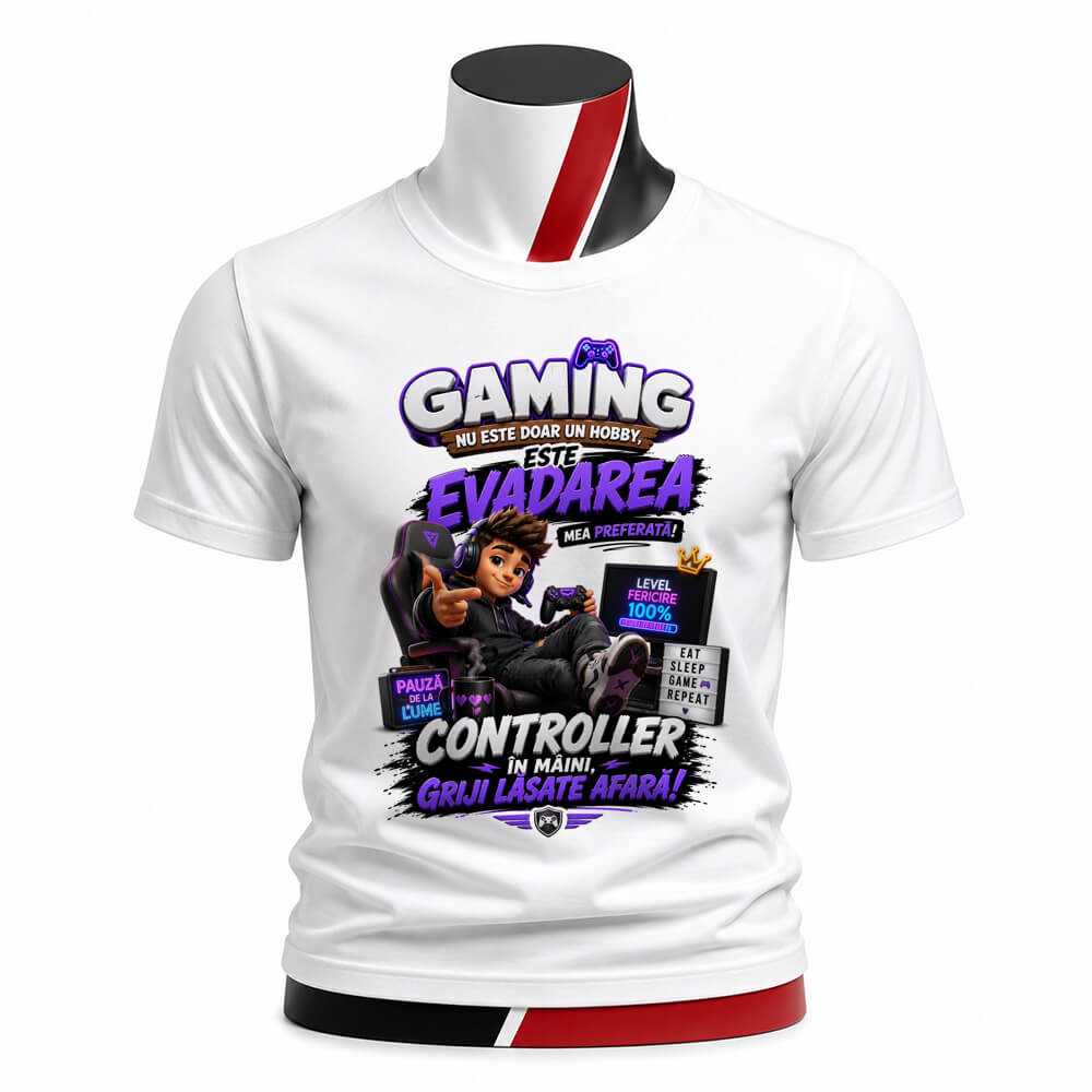 Tricou personalizat unisex - Gaming, evadarea mea preferată