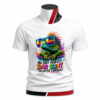 Tricou personalizat unisex Iguană Tropicală cu design colorat și ochelari de soare. Imprimare premium, stil modern și cadoul perfect pentru iubitorii de modele originale