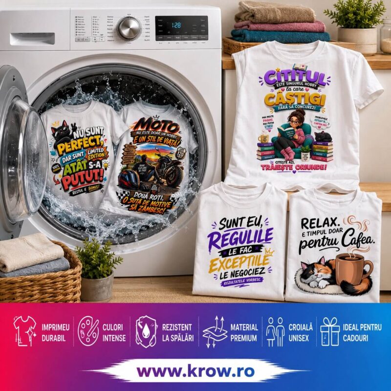 Tricouri sublimare rezistente imprimeuri durabile culori vii material premium croială unisex confort excelent finisaje de calitate perfecte pentru cadouri aniversări evenimente și purtare zilnică