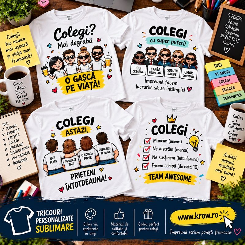 Colegi Tricouri personalizate sublimare Krow Râmnicu Sărat
