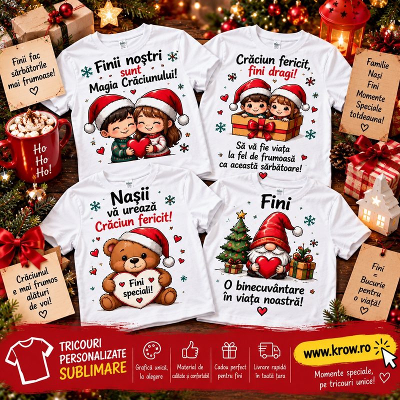 Fini Crăciun Tricouri personalizate Ghergheasa