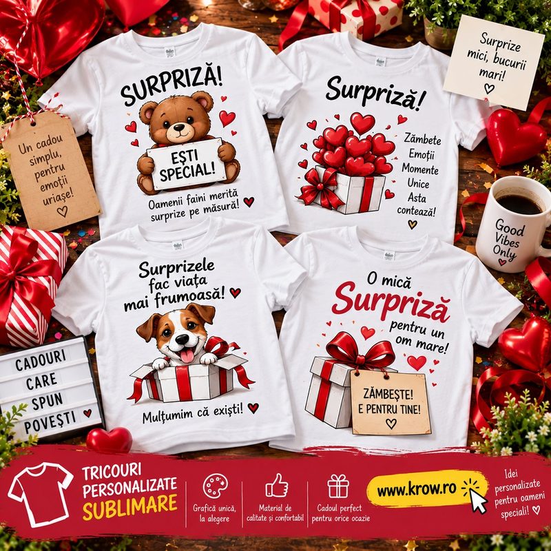 Surpriză Tricouri personalizate tricouri krow sublimare