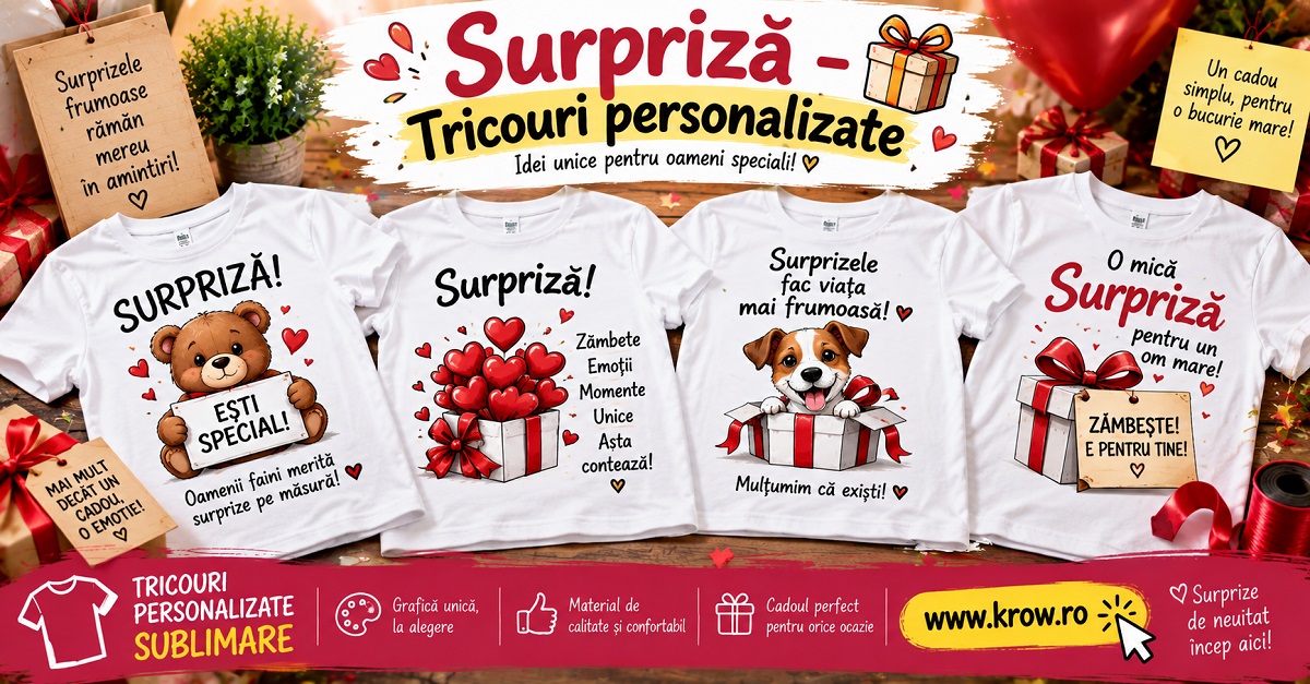 Surpriză Tricouri personalizate