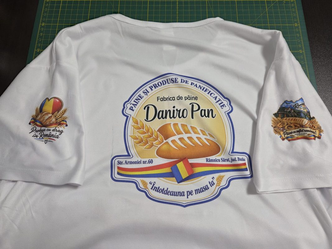 Tricou pentru firme din Râmnicu Sărat și Rubla Tricouri sublimabile cu logo și design personalizat pentru angajați echipe și promovare
