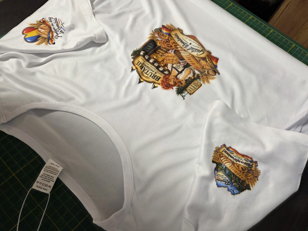 Tricou personalizat sublimabil pentru firme și angajați din Râmnicu Sărat și Grebănu Tricouri sublimabile cu modele personalizate pentru promovarea afacerii și echipei