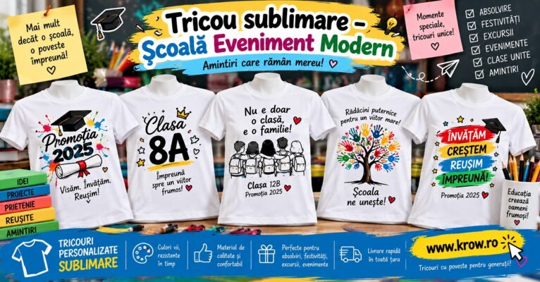 Tricou sublimare – Școală Eveniment Modern