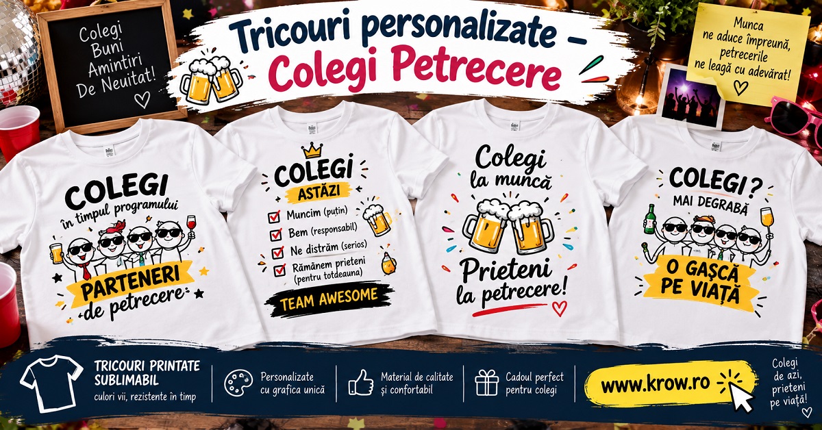Tricouri personalizate Colegi Petrecere