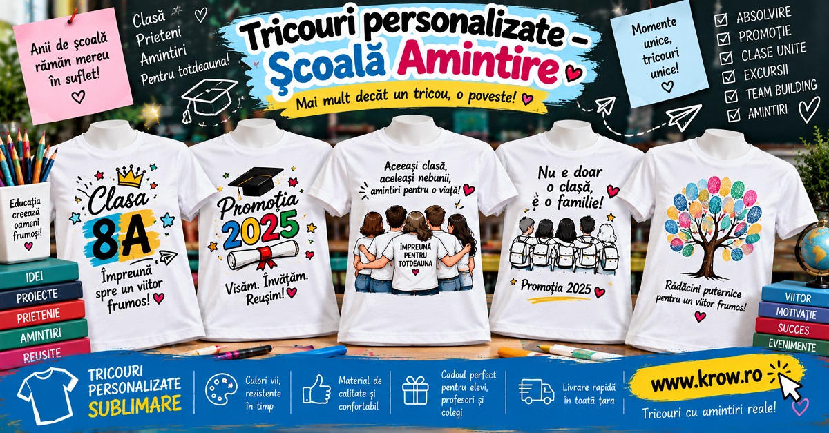 Tricouri personalizate Școală Amintire
