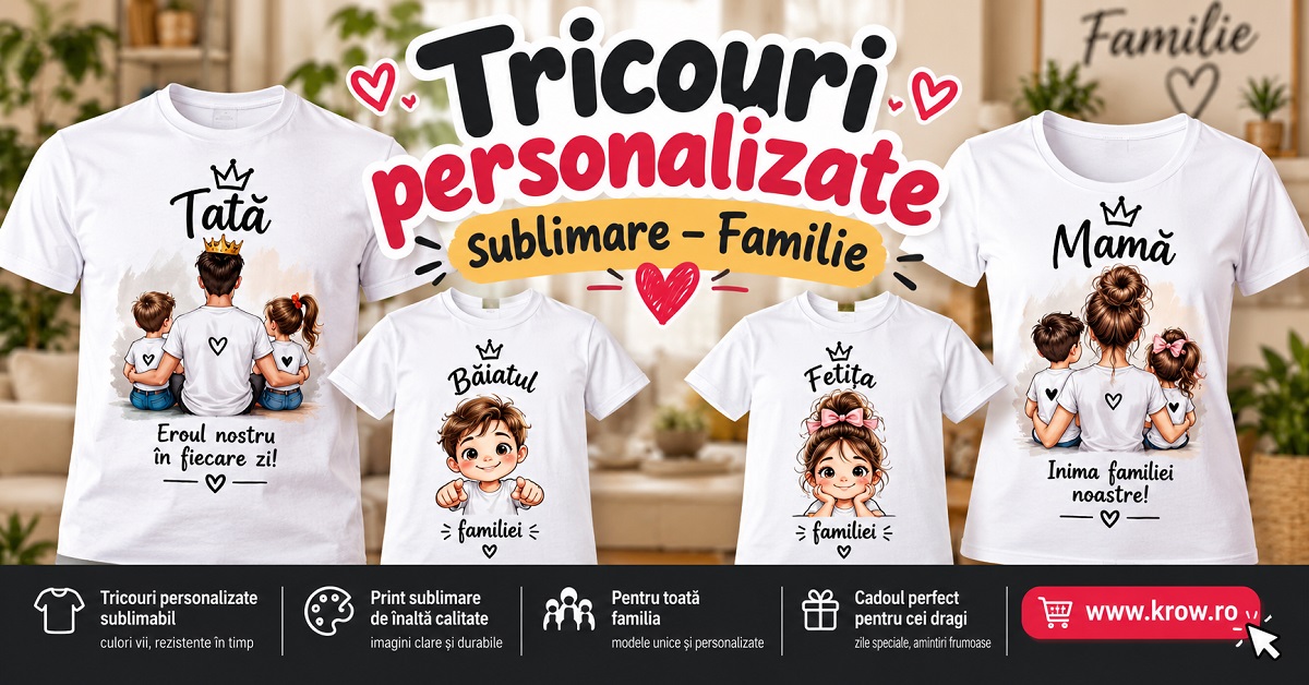tricouri personalizate sublimare familie